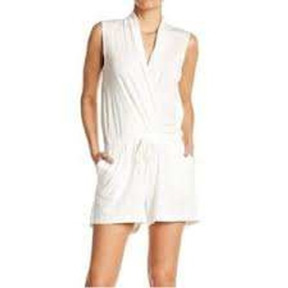 UGG Australia Pants - UGG Australia Womens Cream Sleeveless Wrap Romper UA5536W Off White Medium
